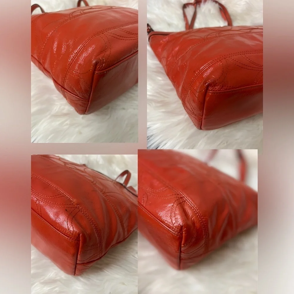 Coach Vibrant Red Leather Shoulder Bag